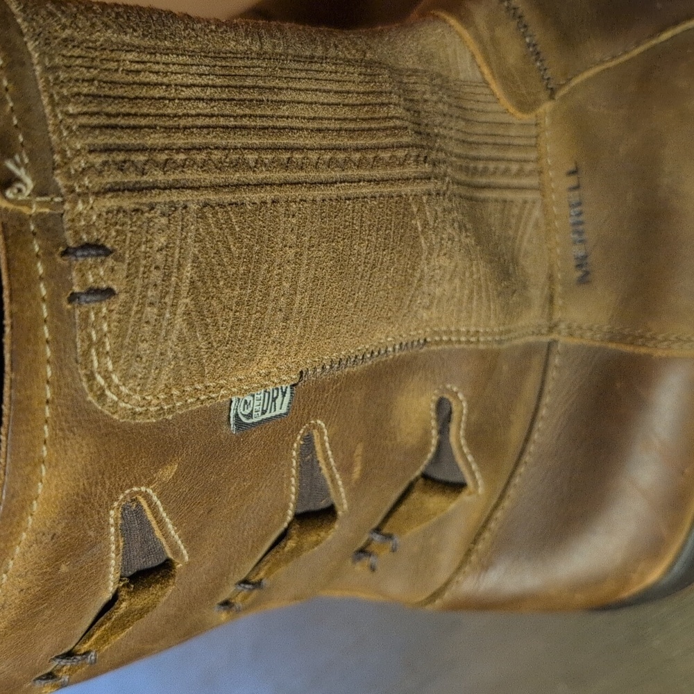 Merrell Ashland Vee Leather Suede Waterproof Mid Calf Boots Tan Women’s 10 - Picture 5 of 12